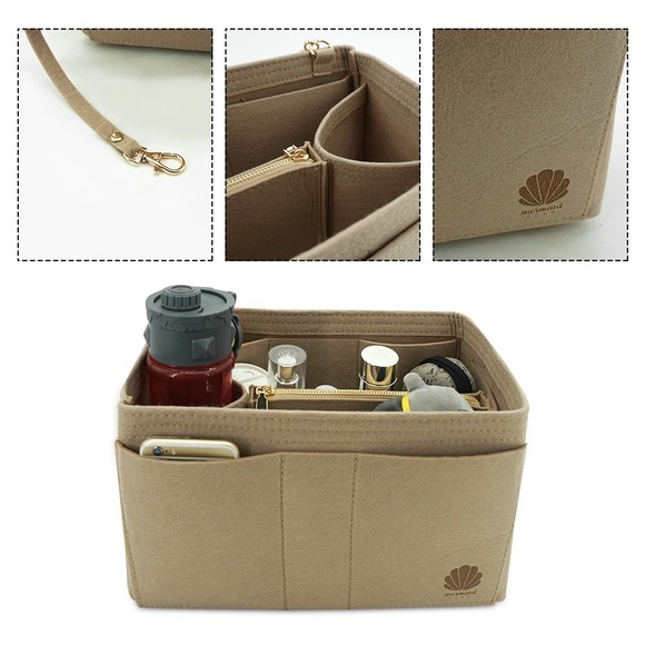 BAG PURSE INSERT ORGANIZER - CREAM - Picture 1 of 8